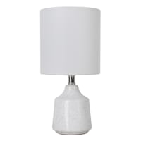12in. White/Grey Ceramic Mini Accent Lamp