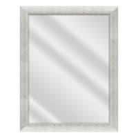 Olivia White & Silver Rectangle Wall Mirror, 43x55