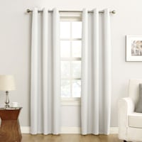 Tremont White Thermal Room Darkening Grommet Curtain Panel, 63"