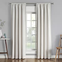Sun Zero Soraya Pearl Thermal Lined Rod Pocket Blackout Curtain Panel, 63"