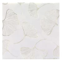 Lillian Table Settings White with Gold Ginkgo Design Lunch Napkin