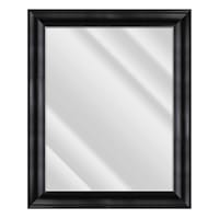 Sophia Black Rectangle Wall Mirror, 29x35