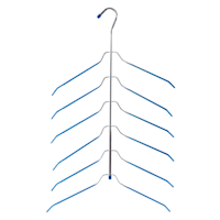 6-Layer Gel Grip Blue Shirt Hanger