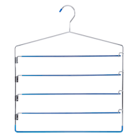 5-Tier Blue Gel Grip Clip Swing Arm Shirt Hanger