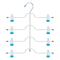 4-Tier Blue Gel Grip Clip Skirt Hanger