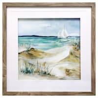 Glass Framed Sailboat Wall Art, 17"