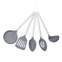 Cooking Light 5 Piece Nylon Kitchen Utensil Set, Black