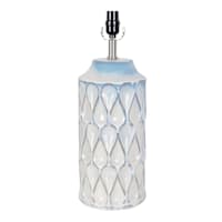 Blue & White Ceramic Small Lamp Base, 15"