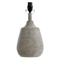 Grey Ribbed Accent Lamp, 15"