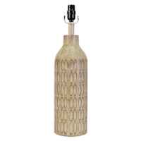 Found & Fable Grey Textured Medium Table Lamp Base, 21"
