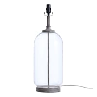 Clear Glass Table Lamp Base, 22"