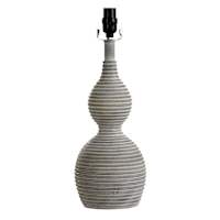 Found & Fable Gray Double Gourd Medium Table Lamp Base, 19"