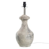 Found & Fable Distressed Gray Concrete Table Lamp Base, 21"