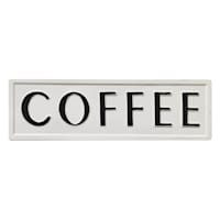 Coffee Metal Wall Sign, 20x6