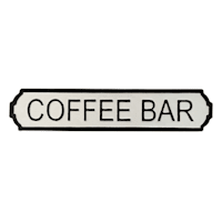 Coffee Bar Metal Wall Sign, 24x5