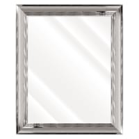 Iris Silver Framed Rectangle Wall Mirror, 29x35