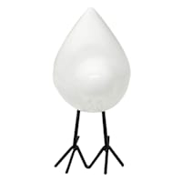 White Ceramic Bird, 6"