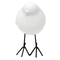 White Ceramic Bird, 6"