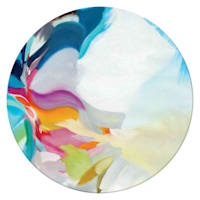 Miracle Circle I Round Embellished Canvas Wall Art, 28"