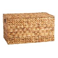 Water Hyacinth Storage Trunk with Flat Lid, Small