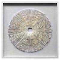 Glass Framed Circles Rice Paper Shadowbox Wall Art, 32"