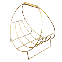 Gold Metal Log Holder
