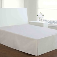White Pleated Bed Skirt, Twin