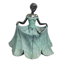Girl in Green Dress Bird Feeder, 13.2"