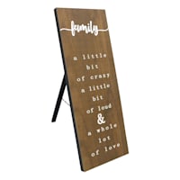 Wooden Family Leaner Sign