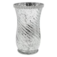 Silver Rhinestone Hurricane Candle Holder, 7.5"