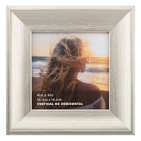 Silver Scoop Profile Tabletop Picture Frame, 4x4