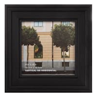 Black Ridged Profile Tabletop Picture Frame, 4x4