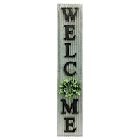 Galvanized Metal Welcome Outdoor Wall Sign, 55"