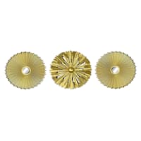 3-Piece Gold Wall Mirror Set, 10"
