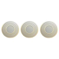 3-Piece Gold Round Wall Mirror Set, 10"