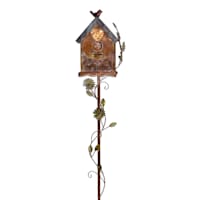 Metal Bird House Yard Stake, 57"