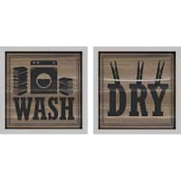 9X9 Wash And Dry Textured Framed 2-Piece Set