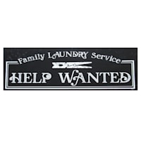 36X12 Laundry Room Humor Ii - Help Wanted Canvas Art