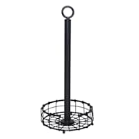 Black Iron Wire Grid Pattern Paper Towel Holder