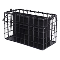 Iron Wire Grid Pattern Utensil Caddy