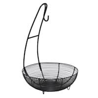 Iron Wire Weave Fruit Basket with Banana Holder