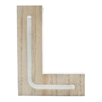 6" LED Wood Monogram Letter, L
