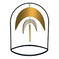Gold Wooden Moon Mobile with Black Frame, 9"