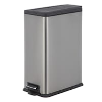 Slim Stainless Steel Pedal Trash Can, 45l