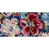 Verona Navy Floral Kitchen Mat, 20x40