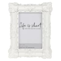 Providence White Ornate Tabletop Picture Frame, 4x6