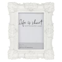White Ornate Tabletop Picture Frame, 5x7