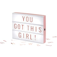 Rose Gold You Got This Girl Light Box Sign, 12"