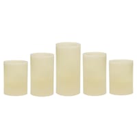 5-Pack Ivory LED Flameless Pillar Candles