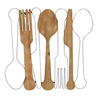 Spoon Fork Knife Wall Art, 16"